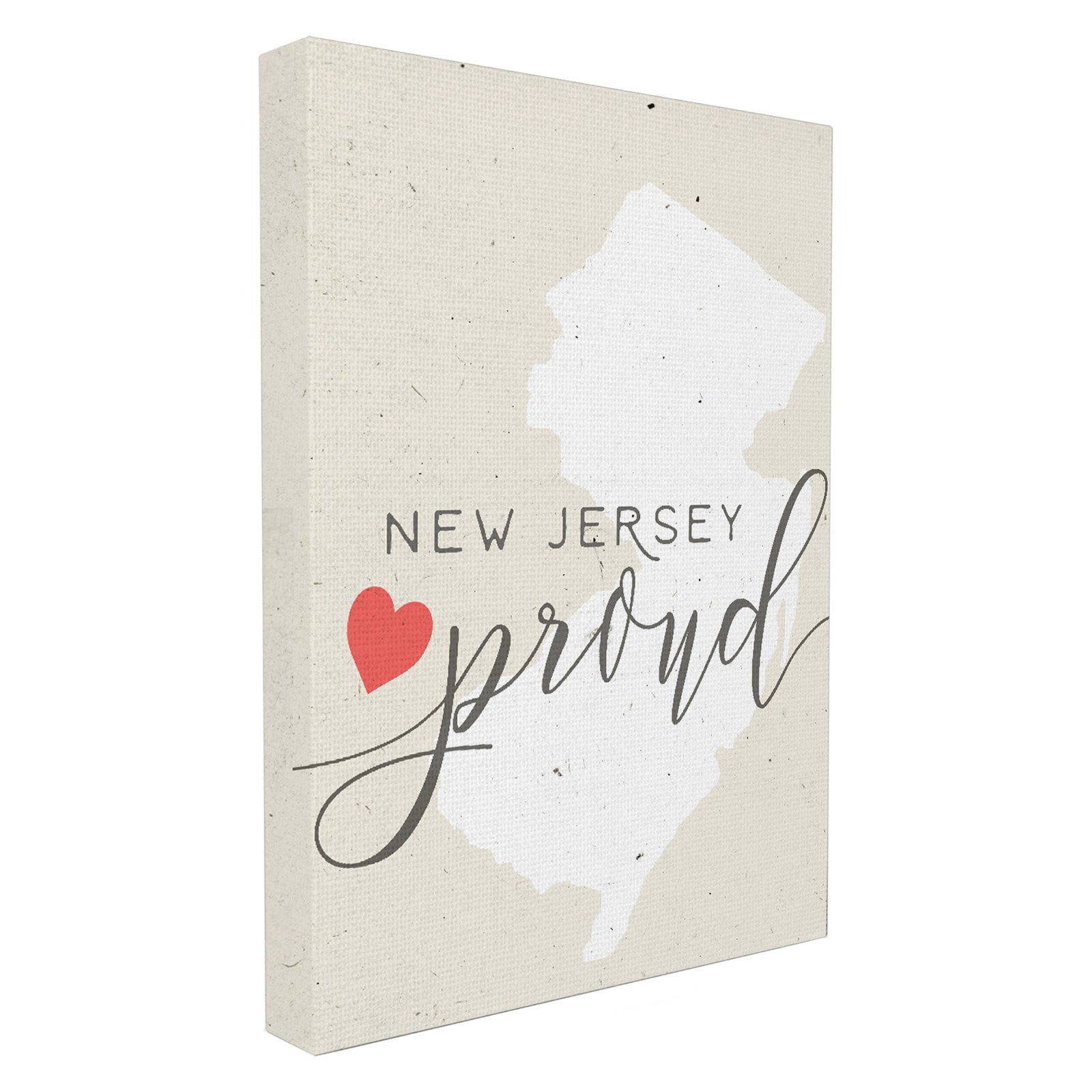 The Stupell Home Decor Collection Proud with Heart Stretched Canvas Wall Art