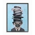 thumbnail image 1 of The Stupell Home Decor Collection Pug Dog With Fancy Stacked Hats Framed Giclee Texturized Art, 1 of 4