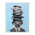 thumbnail image 1 of The Stupell Home Decor Collection Pug Dog With Fancy Stacked Hats Wall Plaque Art, 1 of 3