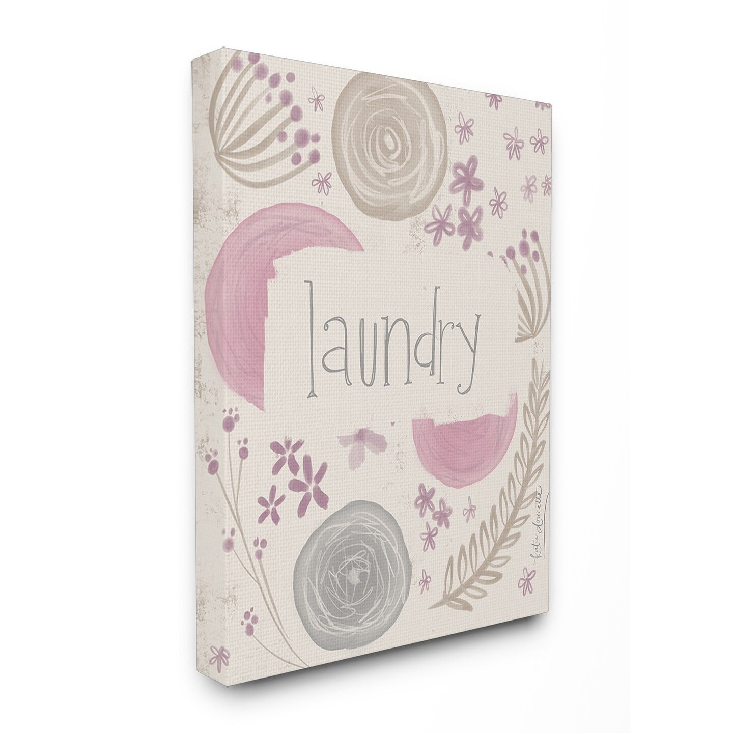 The Stupell Home Decor Collection Purple Botanical Illustration Laundry Wall Art