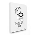 thumbnail image 1 of The Stupell Home Decor Collection Put A Lid On It Black and White Script Typography with Toilet Drawing Super Canvas Wall Art, 1 of 4