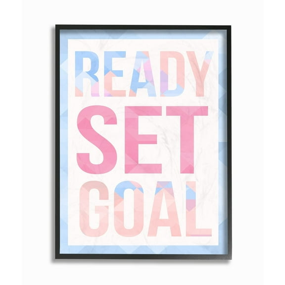 The Stupell Home Decor Collection READY SET GOAL Oversized Framed Giclee Texturized Art, 16 x 1.5 x 20