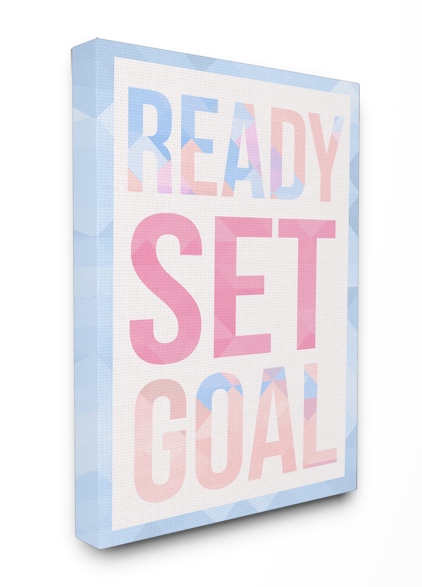 The Stupell Home Decor Collection READY SET GOAL Stretched Canvas Wall Art, 16 x 1.5 x 20
