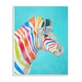 thumbnail image 1 of The Stupell Home Decor Collection Rainbow Zebra Portrait Wall Plaque Art, 1 of 1