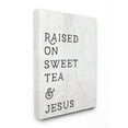 thumbnail image 1 of The Stupell Home Decor Collection Raised On Sweet Tea And Jesus Canvas Wall Art, 1 of 3