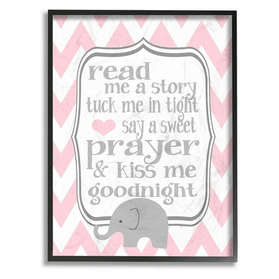 The Stupell Home Decor Collection Read Me A Story with Elephant Framed Texturized Art