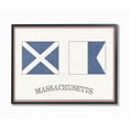 thumbnail image 1 of The Stupell Home Decor Collection Red and Blue Nautical Flags Massachusetts Framed Giclee Texturized Art, 11 x 1.5 x 14, 1 of 2