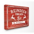 thumbnail image 1 of The Stupell Home Decor Collection Reindeer Treats Vintage Sign Stretched Canvas Wall Art, 1 of 6