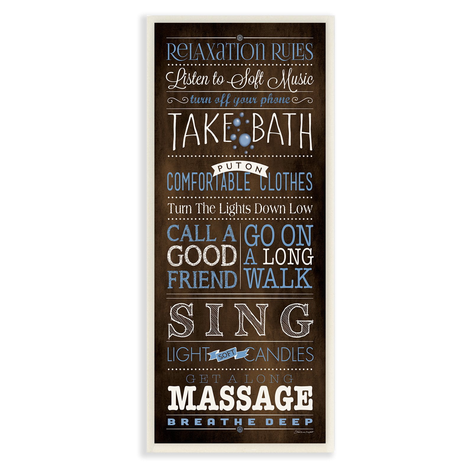 The Stupell Home Decor Collection Relaxation Rules Wall Art