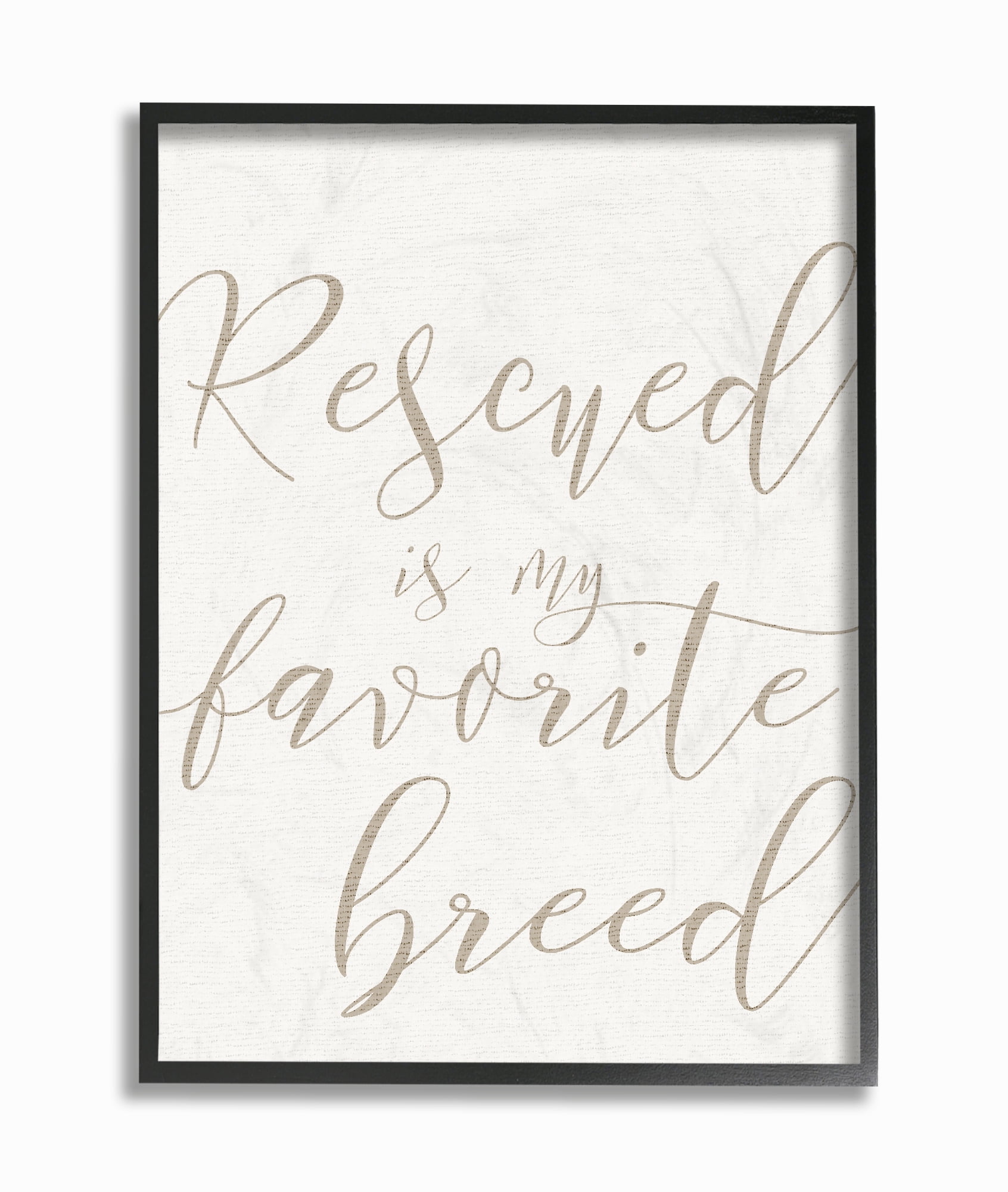 The Stupell Home Decor Collection Rescued Is My Favorite Breed Pet Framed Giclee Wall Art