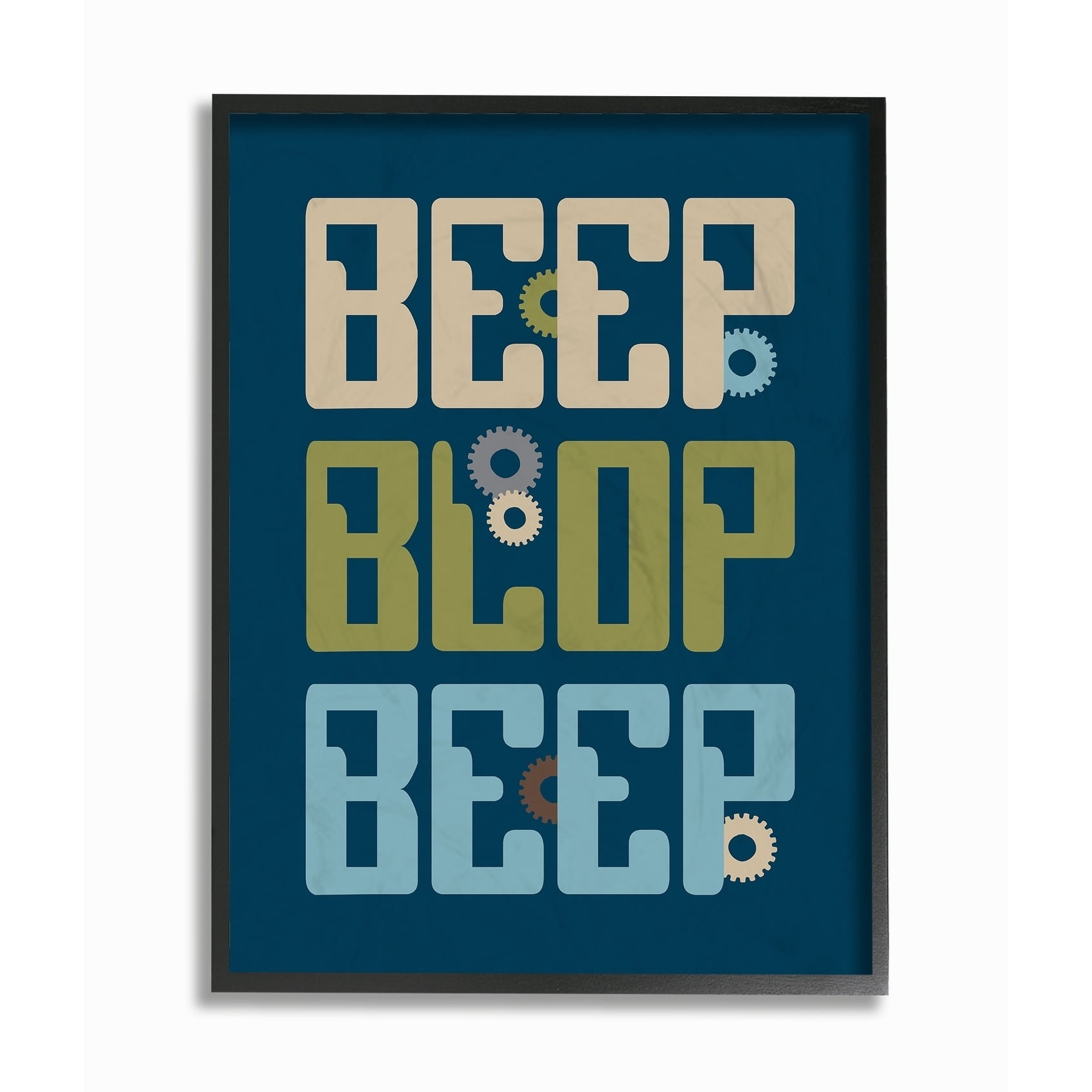 The Stupell Home Decor Collection Robot Quote Stretched Wall Art