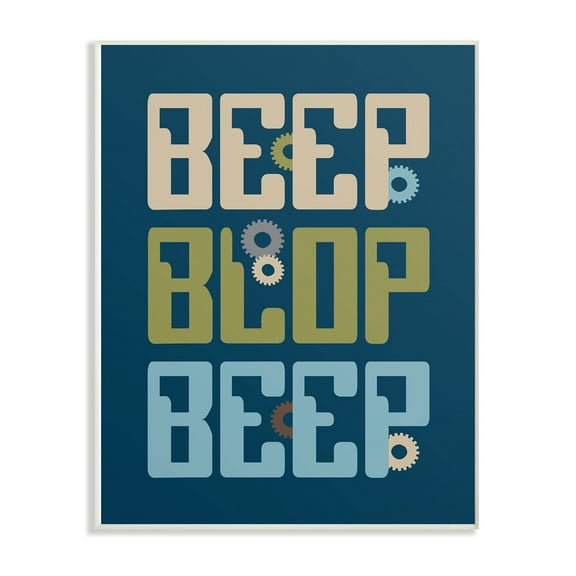 The Stupell Home Decor Collection Robot Quote Stretched Wall Art