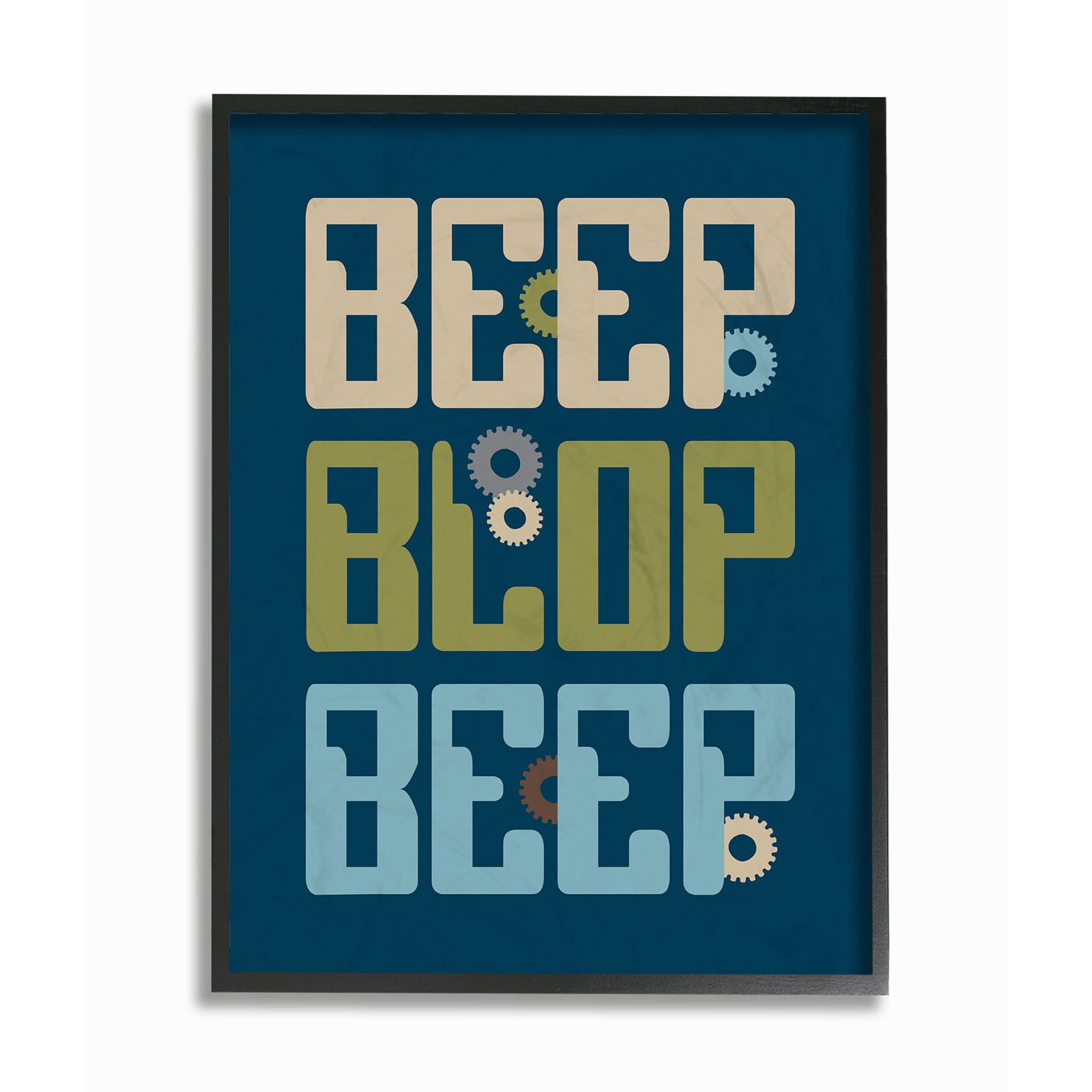 The Stupell Home Decor Collection Robot Quote Stretched Wall Art