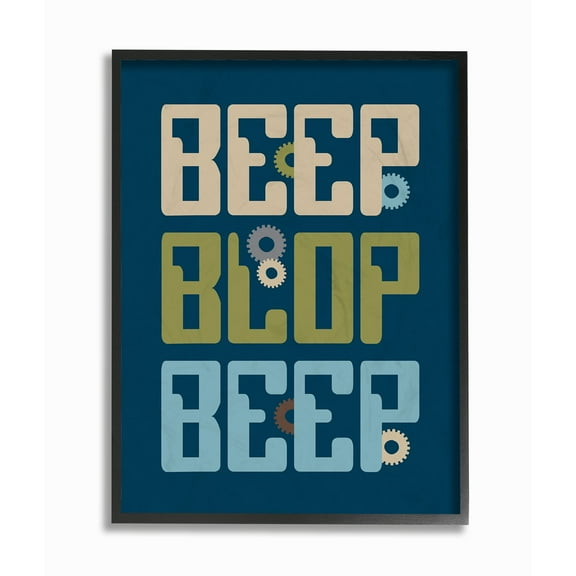 The Stupell Home Decor Collection Robot Quote Stretched Wall Art