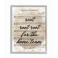 thumbnail image 1 of The Stupell Home Decor Collection Root For The Home Team Base Ball Game Music Sheet Framed Giclee Texturized Art, 1 of 2