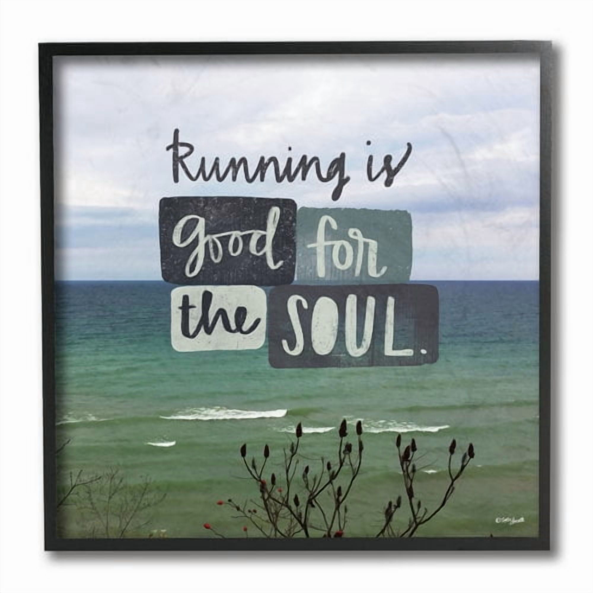 Stupell Industries 'Running Is Good for the Soul' Graphic Art Print