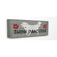 thumbnail image 1 of The Stupell Home Decor Collection Rustic Grey and White Planked Look Think Pawsitive Dogs Oversized Stretched Canvas Wall Art, 13 x 1.5 x 30, 1 of 5