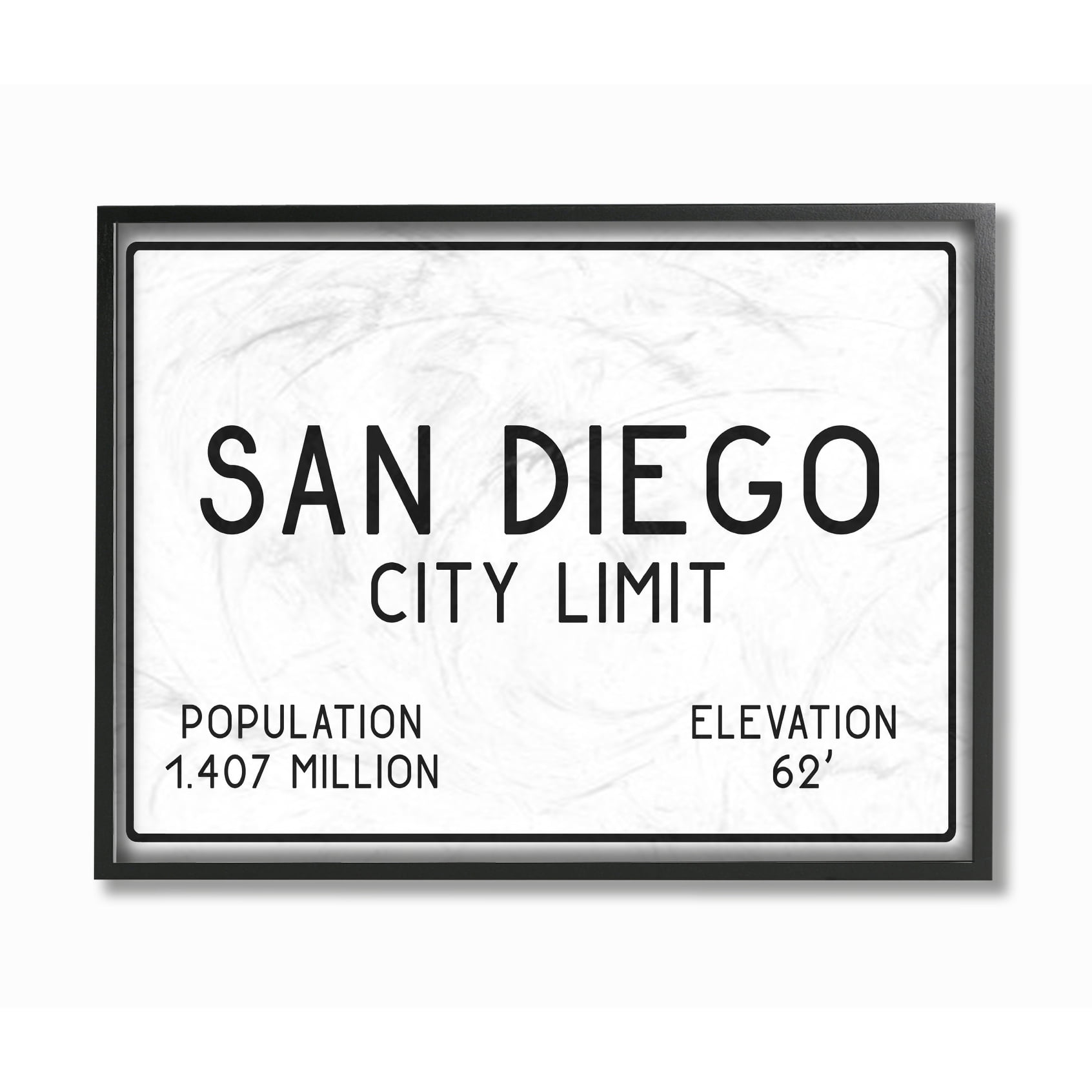 The Stupell Home Decor Collection San Diego City Limit Canvas Wall Art