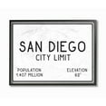thumbnail image 1 of The Stupell Home Decor Collection San Diego City Limit Canvas Wall Art, 1 of 5