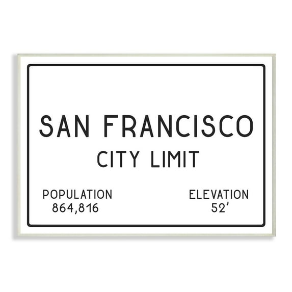 The Stupell Home Decor Collection San Francisco City Limit Canvas Wall Art
