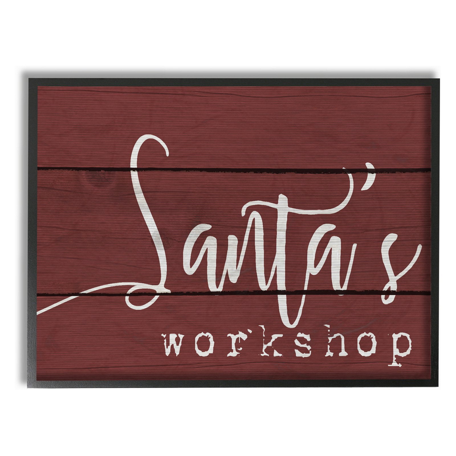 The Stupell Home Decor Collection Santas Workshop Framed Wall Art