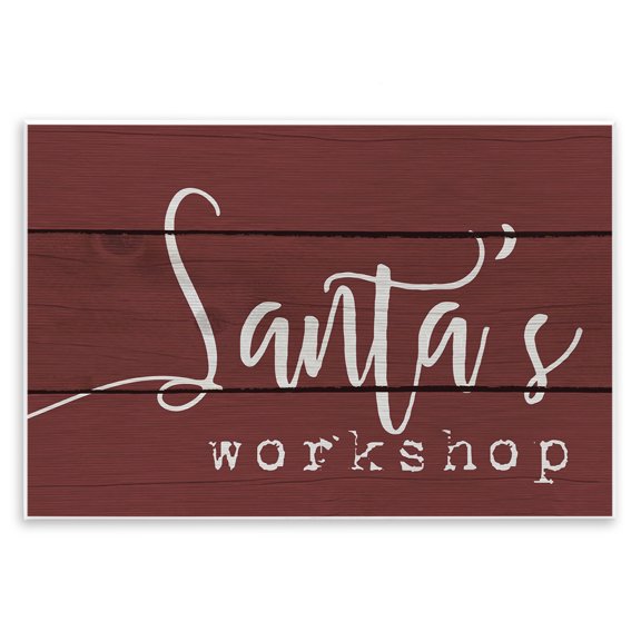Stupell Industries Farmhouse This House Is Under Elf Surveillance Wall Plaque Art, 15 x 10, by Lil' Rue