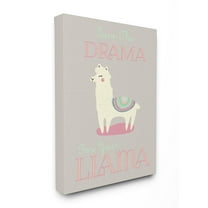 The Stupell Home Decor Collection Save the Drama for Your Llama Canvas Wall Art
