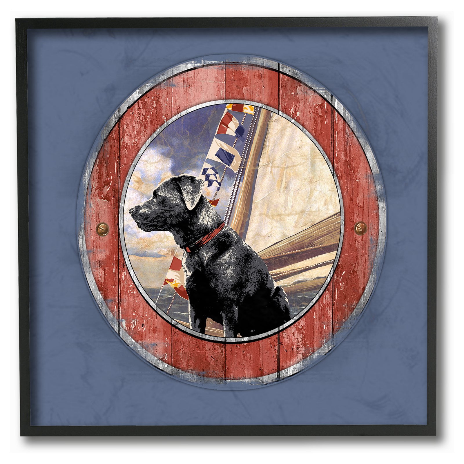 The Stupell Home Decor Collection Seafaring Dog Wall Art