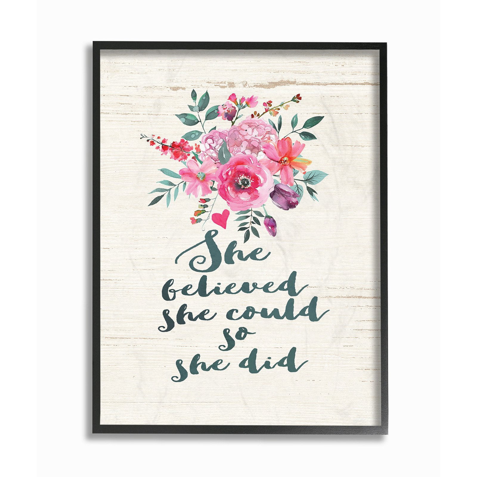 The Stupell Home Decor Collection She Believed Wall Art