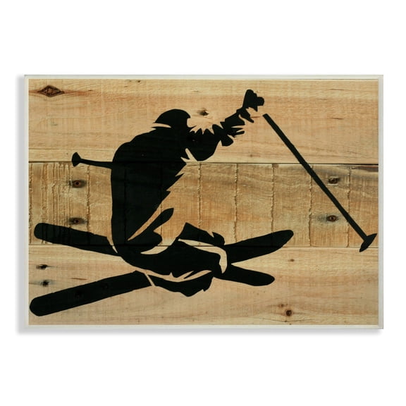 The Stupell Home Decor Collection Skier Back Wall Art