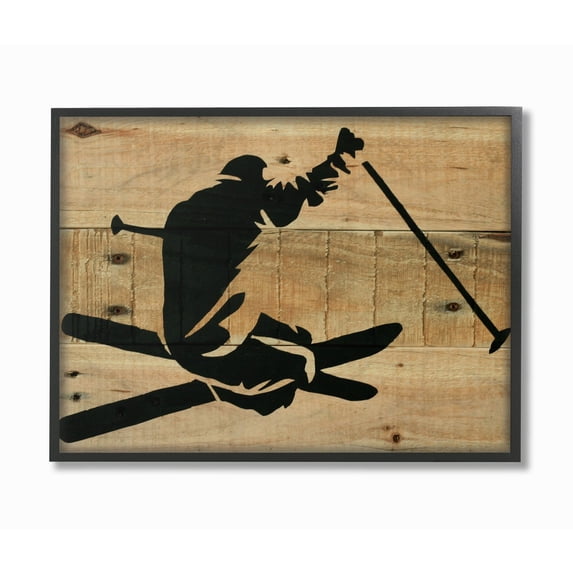 The Stupell Home Decor Collection Skier Back Wall Art