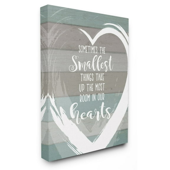 The Stupell Home Decor Collection Smallest Things Most Room In Heart Planked Wall Art