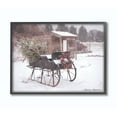 thumbnail image 1 of The Stupell Home Decor Collection Snow Sleigh with Tree and Wreath Photograph Framed Giclee Texturized Art, 1 of 8