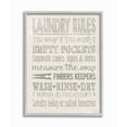thumbnail image 1 of The Stupell Home Decor Collection Soft Grey Textured Laundry Rules Wash Rinse Dry Typography Gray Farmhouse Rustic Framed Giclee Texturized Art, 1 of 4