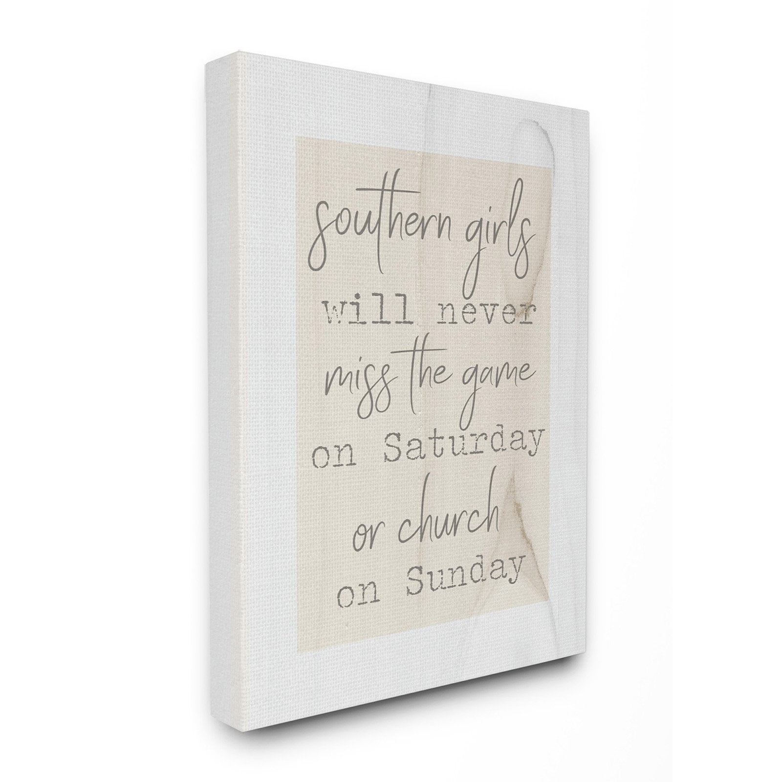 The Stupell Home Decor Collection Southern Girls Never Miss Canvas Wall Art