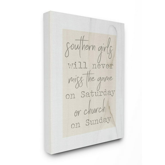 The Stupell Home Decor Collection Southern Girls Never Miss Canvas Wall Art