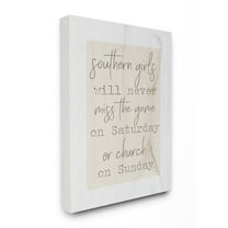 The Stupell Home Decor Collection Southern Girls Never Miss Canvas Wall Art
