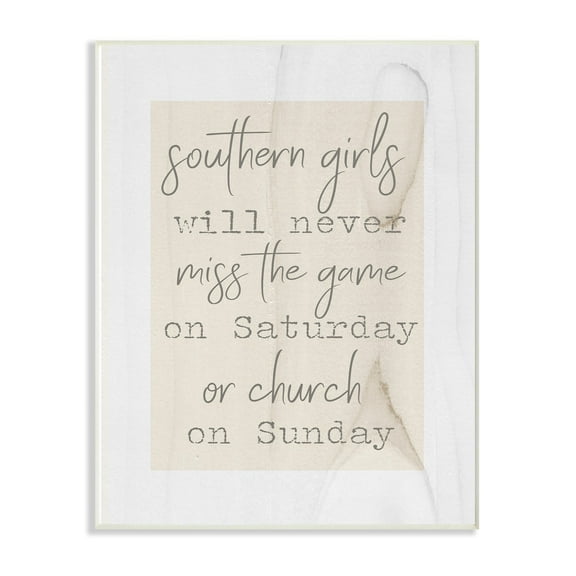The Stupell Home Decor Collection Southern Girls Never Miss Wall Plaque Art