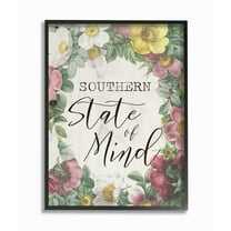 The Stupell Home Decor Collection Southern State of Mind Framed Wall Art