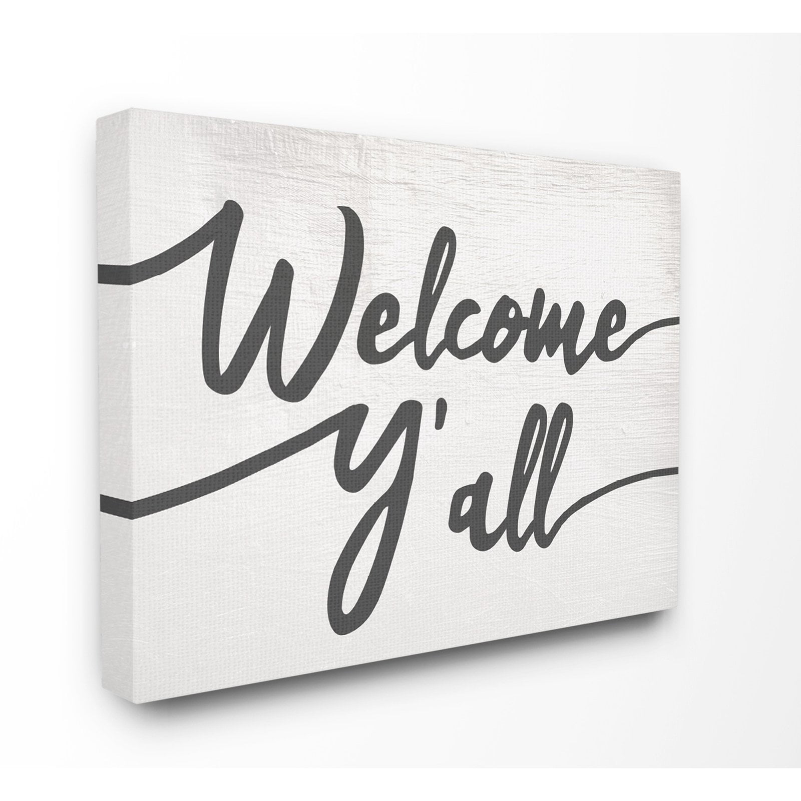 The Stupell Home Decor Collection Southern Welcome Yall Canvas Wall Art