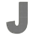 thumbnail image 1 of The Stupell Home Decor Collection Stupell Industries Oversized Black Hounds Tooth Hanging Initial, 1 of 2