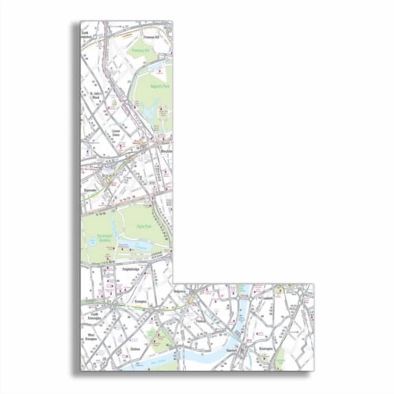 Stupell Industries Oversized London Map Letter Hanging Initials