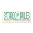 thumbnail image 1 of The Stupell Home Decor Collection Teal Red Orange Green and Purple Bright Multi Color Bathroom Rules Typography Wall Plaque Art, 1 of 6