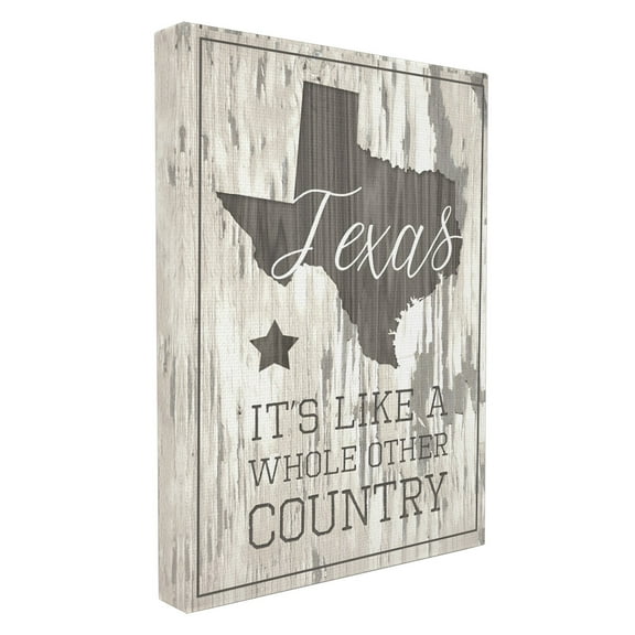 The Stupell Home Decor Collection Texas A Whole Other Country Stretched Canvas Wall Art
