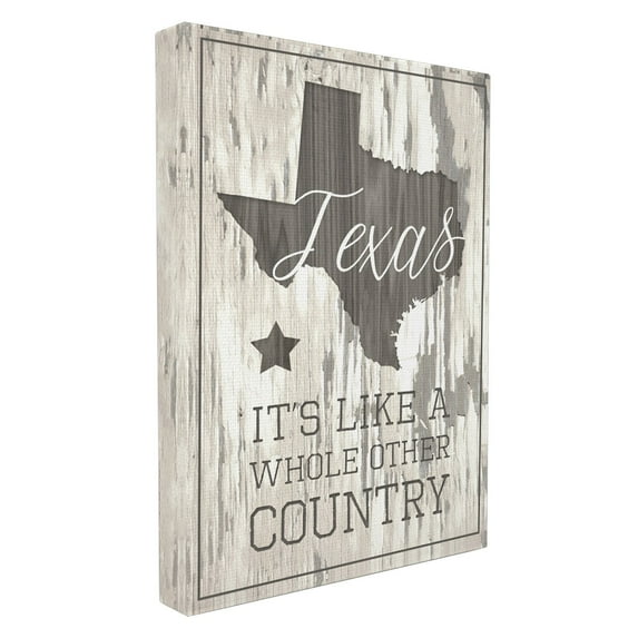 The Stupell Home Decor Collection Texas A Whole Other Country Stretched Canvas Wall Art
