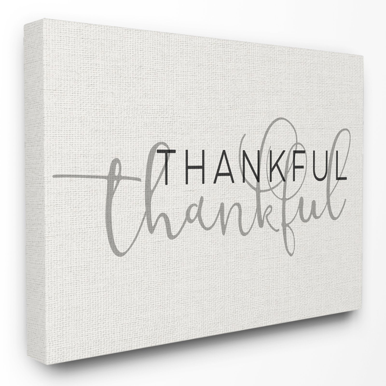 The Stupell Home Decor Collection Thankful Typography Wall Art