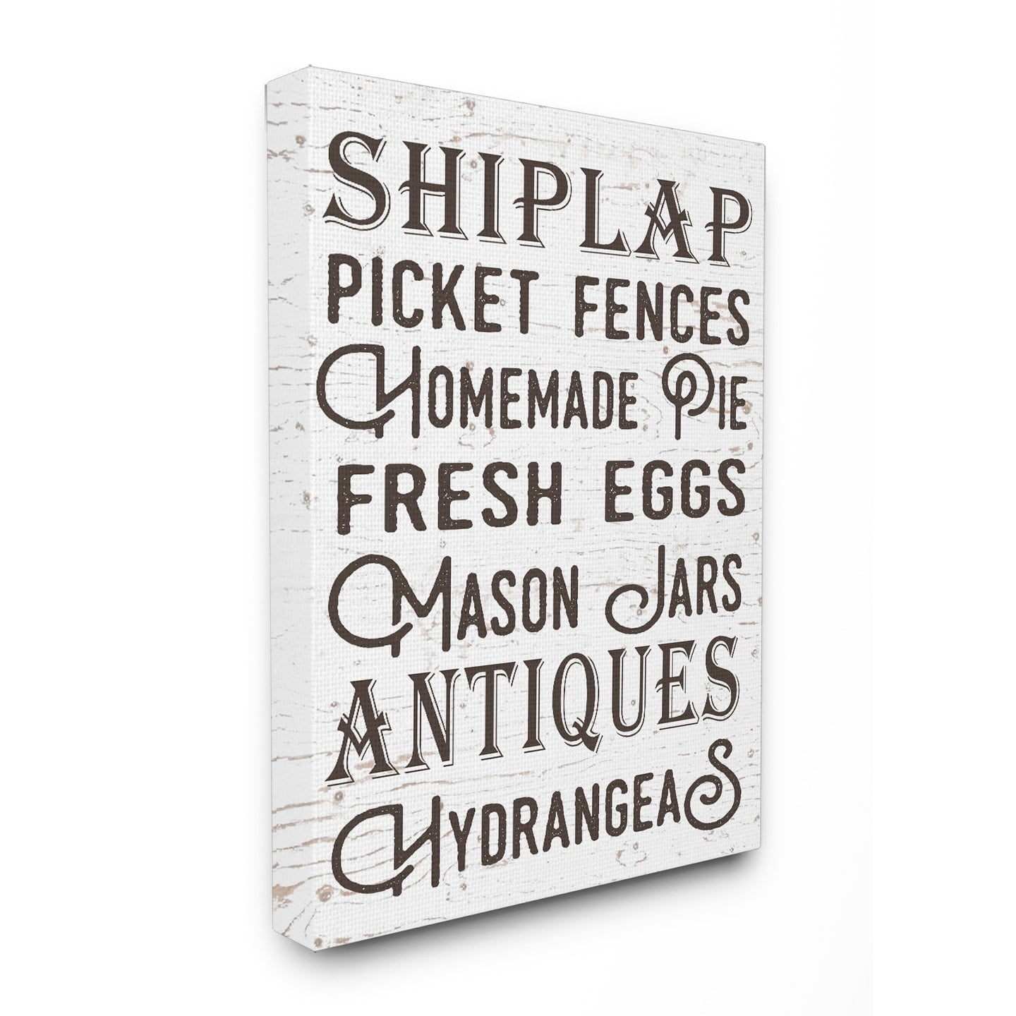 The Stupell Home Decor Collection The Best Rustic Things Farmhouse Typography Canvas Wall Art