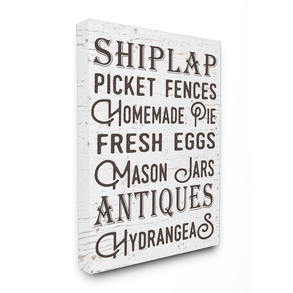 The Stupell Home Decor Collection The Best Rustic Things Farmhouse Typography Canvas Wall Art
