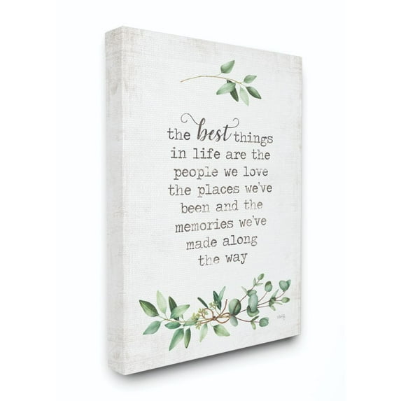 The Stupell Home Decor Collection The Best Things In Life Are People Plants Typography Canvas Wall Art
