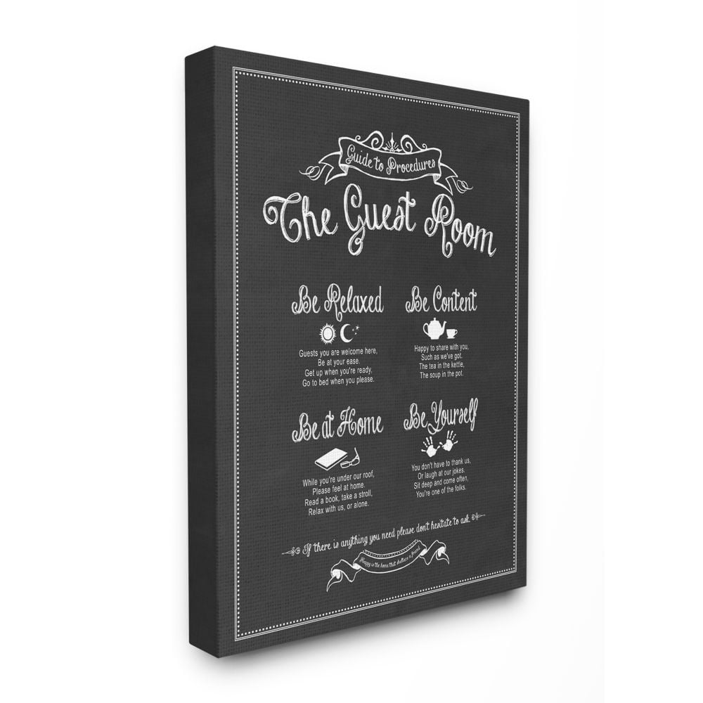 Stupell IndustriesThe Guest Room GuideCanvas Wall Art by Lettered and Lined